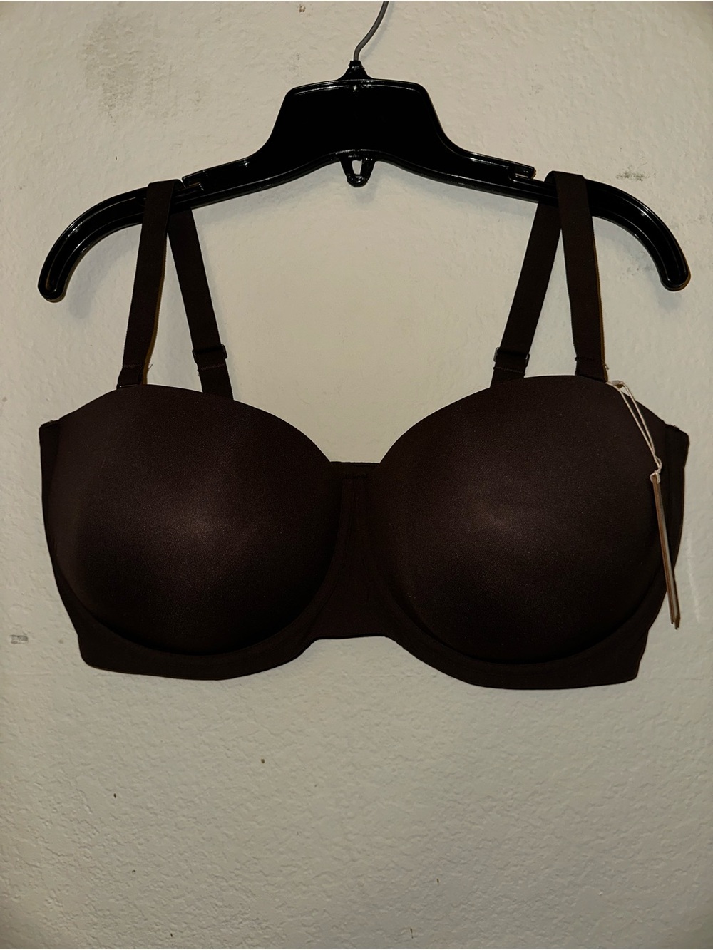 Skims fits everybody strapless bra color espresso brown size 44DDDD